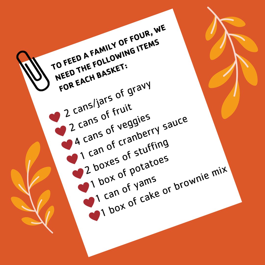 CD_YMCA's tweet photo. Join us for our upcoming food drive on Wednesday, November 3rd from 5:30 - 7pm to benefit our Thanksgiving Basket Brigade program!

If you'd like to make a monetary donation, click here: https://t.co/AHYRCi3hoL https://t.co/dcgrkA2IP4