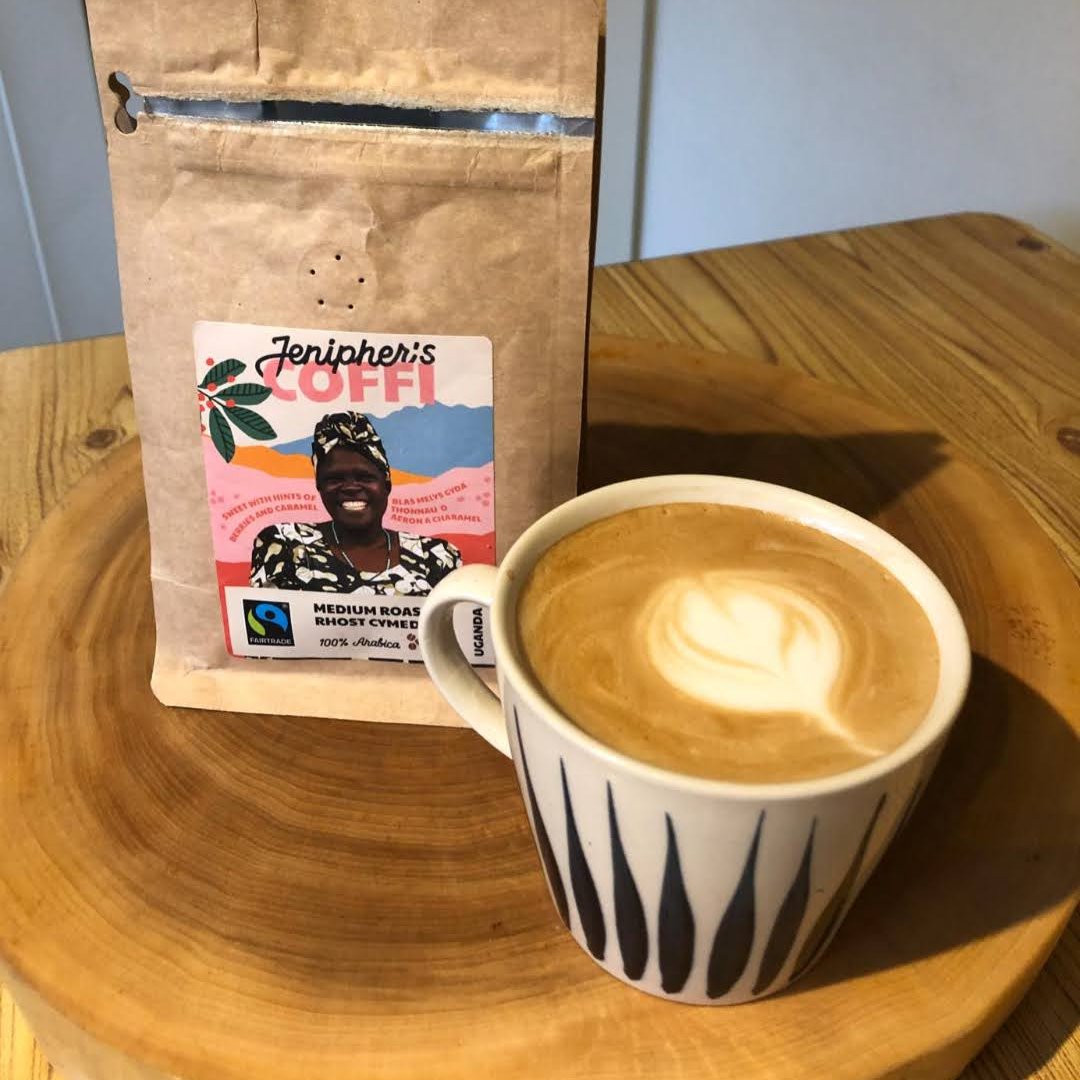 fairdoscardiff's tweet photo. Exciting news! Jenipher, of Jenipher's Coffi (one of our most popular products!) will be with us in the shop tomorrow! She is in the UK for #COP26 
Message to book a 15min slot to meet her 2.15-4.30pm. (2-3 allowed at a time) https://t.co/v5eHJyx5U7