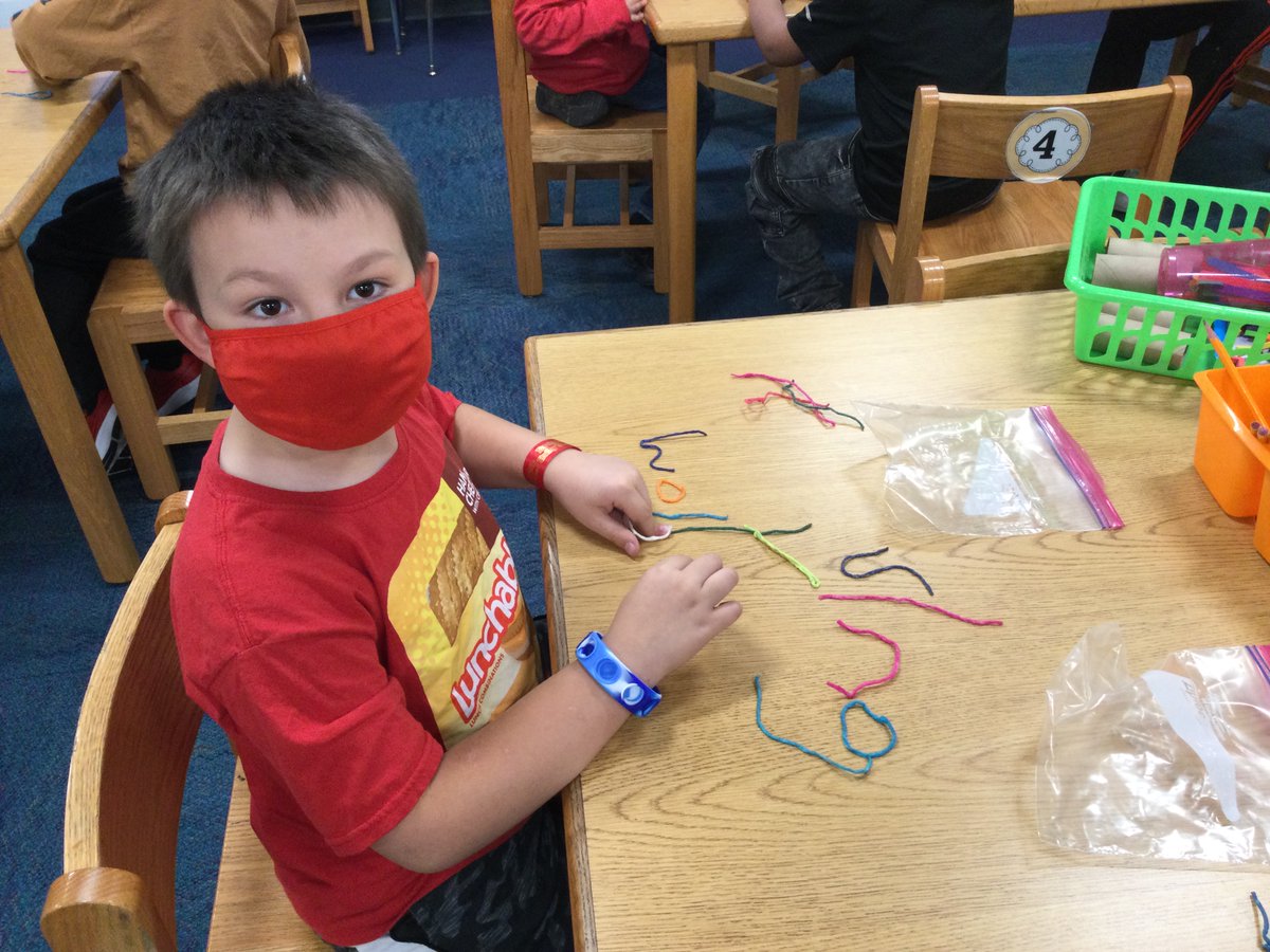 JkLibrarian's tweet photo. 2nd graders are having fun with the alphabet in the library!  We challenged each other to see how many letters our coconut trees could hold and used wiki sticks to make our sight words!
@BataviaJK #JKWay https://t.co/2nLcXAzjJ8
