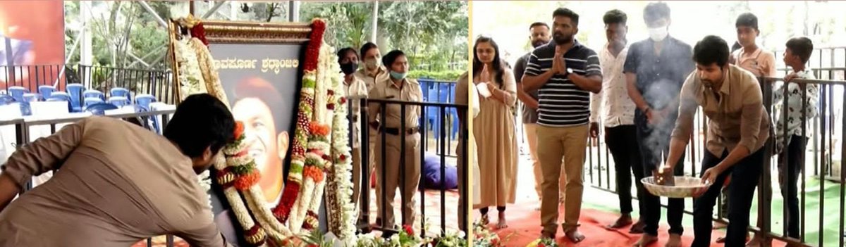 rameshlaus's tweet photo. Actor @Siva_Kartikeyan went to Bengaluru today and paid his respects at Late Actor #PuneethRajkumar samadhi.. 

He also met his family members and expressed condolences.. https://t.co/heIkzKpMDn