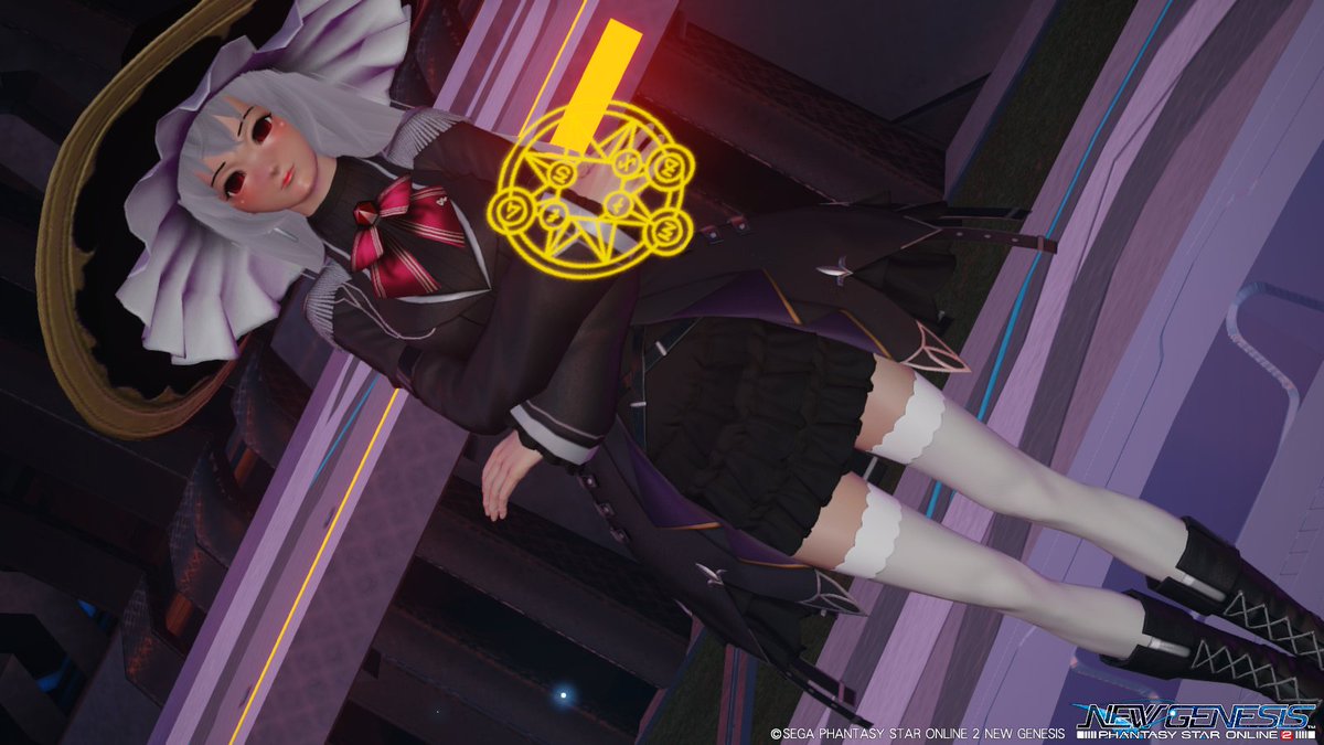 Etoile_PSO2's tweet image. #PSO2NGS
#メンテの日なのでssを貼る 
メンテ日が前倒しになったの忘れてました(・ω・｀)
気分転換でルネの魔女コーデを新しくしましたので、それを乗っけてお茶濁しですすね
シンプルな魔女姿が好きなので、エトと違ってリボンとかのアクセは控えめ(　・ω・)