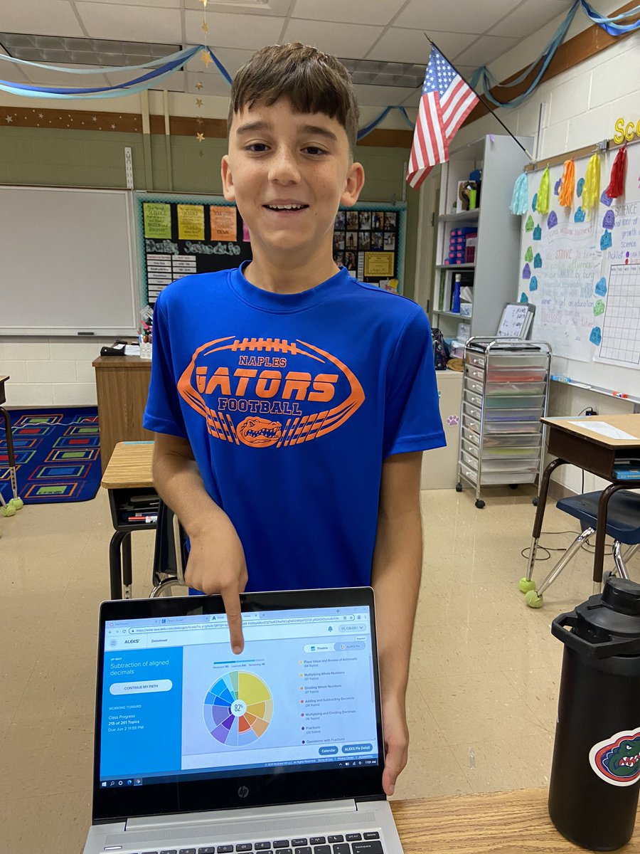 mrs_runyon's tweet photo. This @BCEBobcat finished his 100th topic today on ALEKS! Can you feel his excitement? https://t.co/SN9qshE6Zh