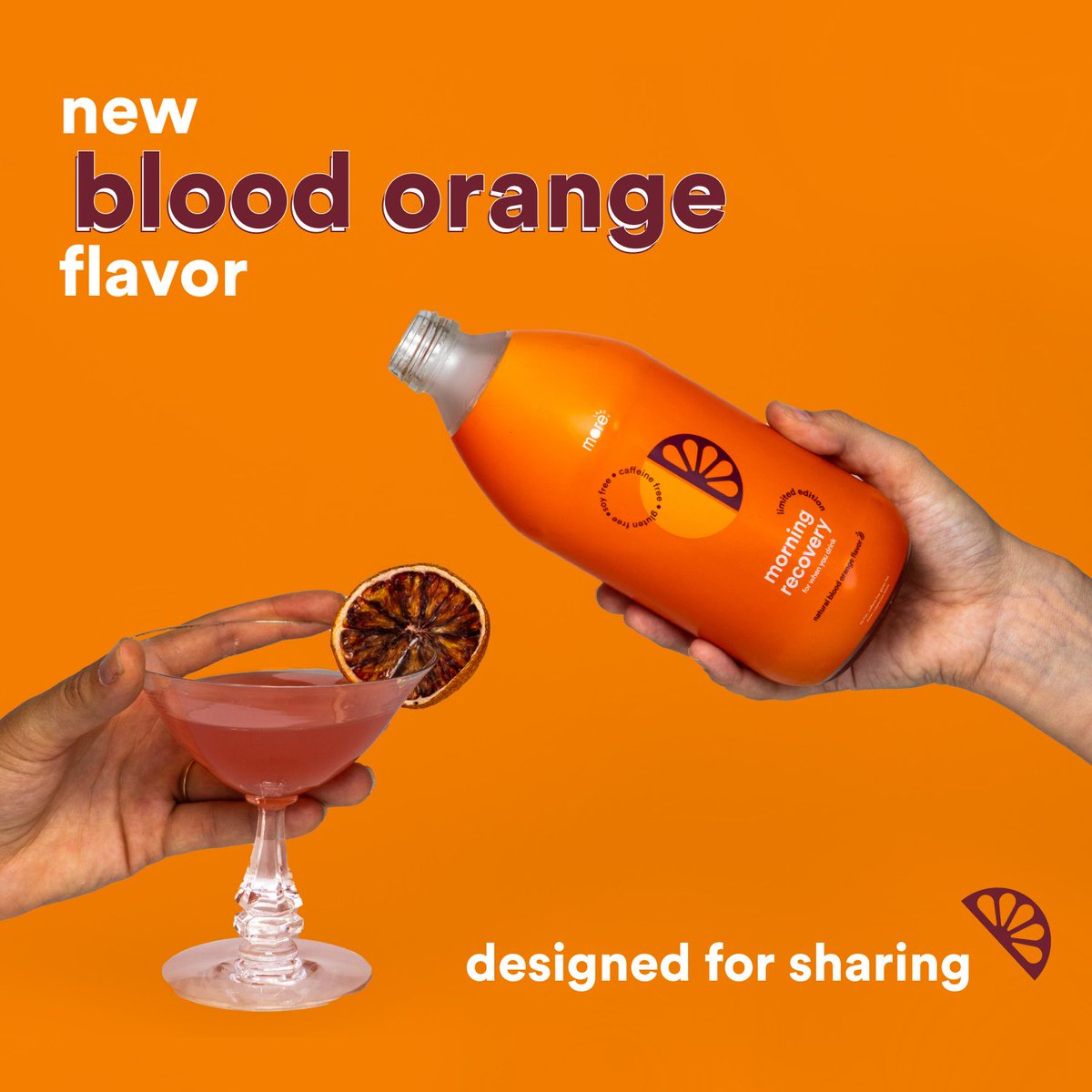 Limited Edition Morning Recovery Blood Orange has arrived! Same morning recovery, now matured, refined, and ready for sharing. Bold and juicy blood orange pairs with any spirit to elevate your celebration and save your tomorrow. morelabs.com/products/morni…