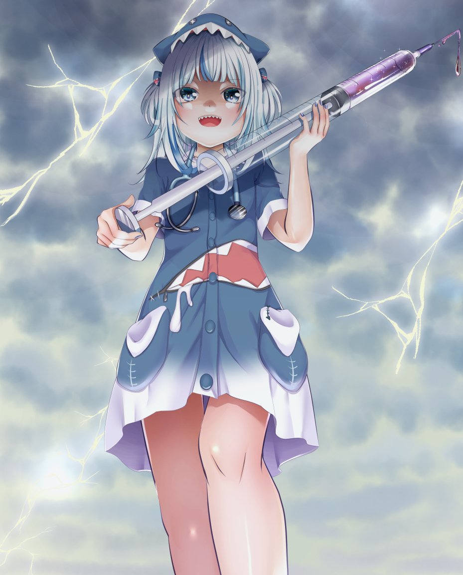 がうるぐら 「#gurart #hololiveEN #ハロウィンイラスト お注射しま〜す」|ふみな(fumina)のイラスト
