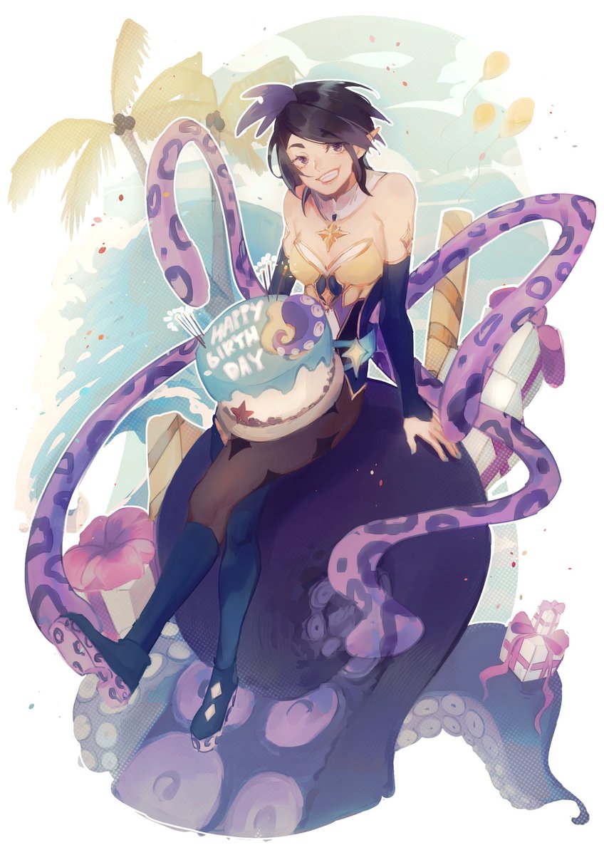 OctaviaAstra's tweet photo. I got this Tentamazing art as birthday gift 🥺💜🐙✨
I love it so much 🐙💜✨

Thankyou tons 

Artist @saerabuns_ ✨🎉
#TentaArt 
#ENVtuber #Vtuber #ArbVtuber https://t.co/KHyJBXiivY