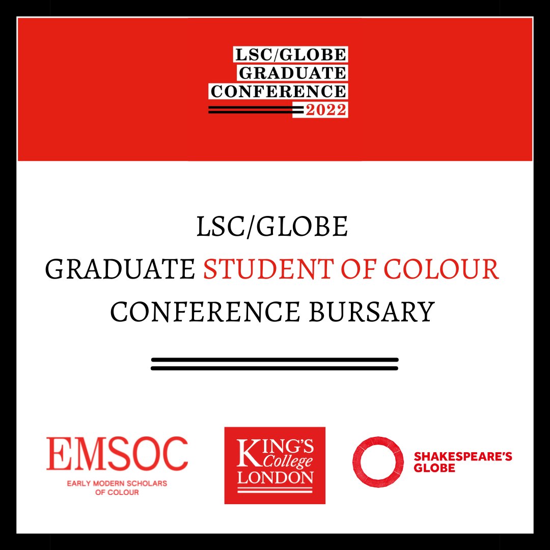 We're delighted to announce a bursary for students of colour for <a href="/LSCGlobeGrad22/">LSC Globe Graduate Conference</a>! You can apply here bit.ly/3CvahLD and applications close Friday 5th November!