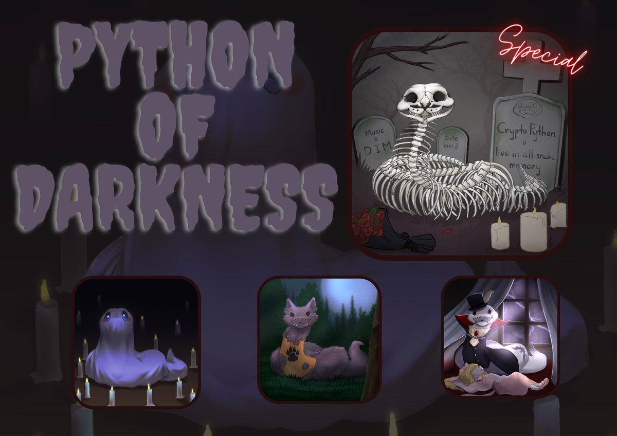 Python of Darkness Available now on open sea 🌊🌊✨✨

We’re back from hell now 🔥🔥

>>> opensea.io/collection/cry…<<

#NFTTHAILAND #NFTcollection #NFTdrops #NFTartists #NFTcollections #NFTartwork