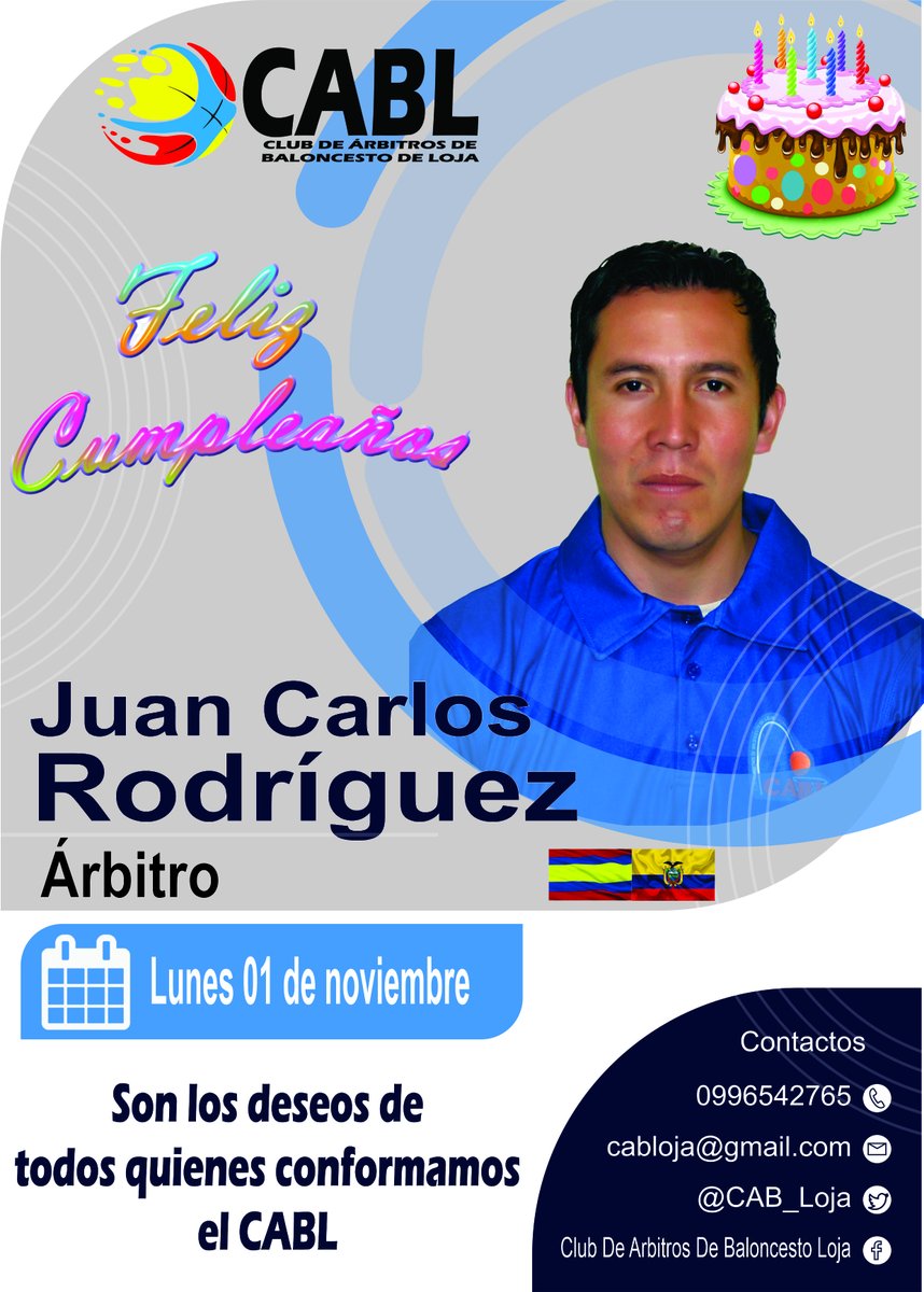 CabLoja's tweet photo. Esperamos que este nuevo año en tu vida sea mejor que el anterior y que todos tus sueños se hagan realidad. ¡Feliz cumpleaños de todo corazón! https://t.co/K8SVvmF8JT