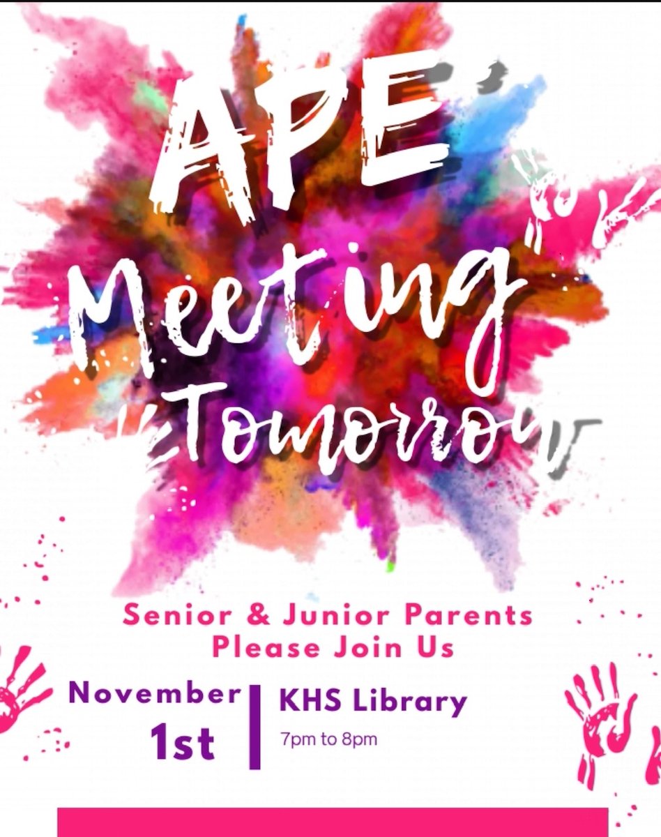 Senior and Junior Parents come join us today!!