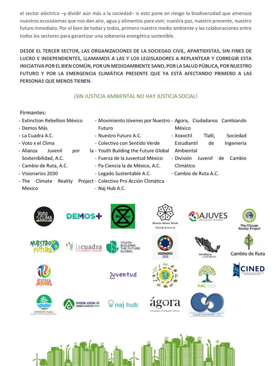 HuertoRomaVerde's tweet photo. LLAMADO CIUDADANO. nuestro derecho a un medio ambiente sano, limpio va por encima de cualquier debate entre intereses Estatales y Privados. Exijamos a nuestros legisladores corregir la #ReformaEléctrica por nuestra salud, por nuestro futuro y por la #EmergenciaClimatica presente https://t.co/QaAJc1IjhK