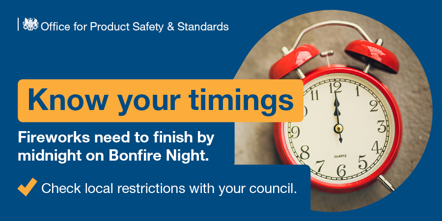 CumbriaFire's tweet photo. Did you know...

You must not set off fireworks between 11pm and 7am, except for Bonfire Night, when the cut off is midnight, and New Year’s Eve, Diwali and Chinese New Year, when the cut off is 1am. 

You can find out more information here 👉 https://t.co/tHQ94Rqtfh https://t.co/Tw5UB66QsI
