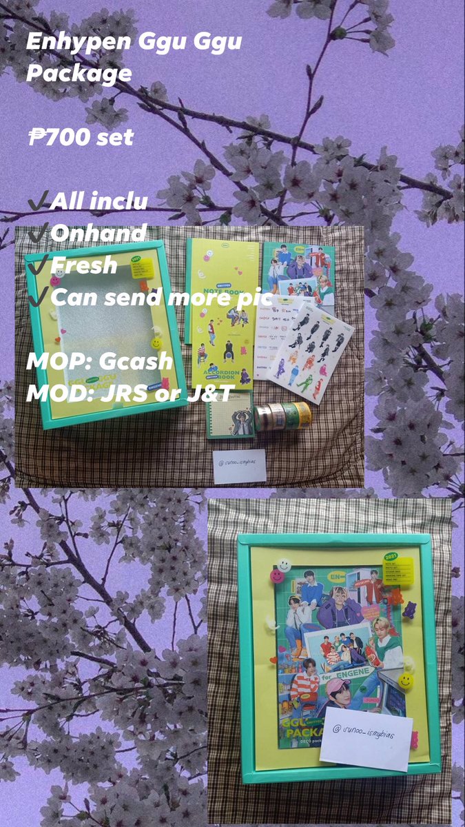 ENHYPENShopInPh's tweet photo. #Enonhand

Ggu Ggu package tingi and En-connect DVD 

Can lower if payo

Dm if you have a question or message @sunoo_ismybias ^^ https://t.co/FlKOxRw9D9