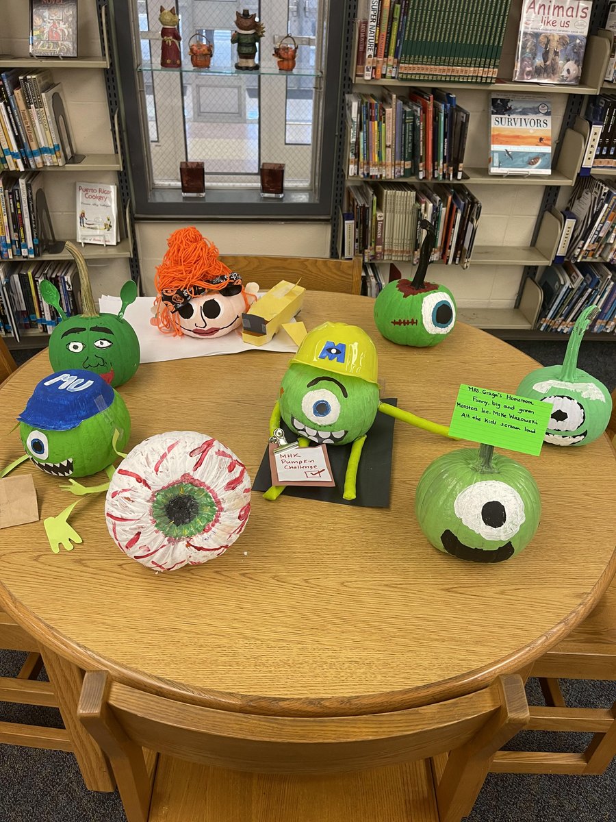 EWRSDK12's tweet photo. Take a look at Melvin H. Kreps Middle School pumpkin decorating contest. Descriptions can be found here: https://t.co/H5fF5HEh6Q. We love all the creativity!  🎃 https://t.co/V8TNQfgdMD