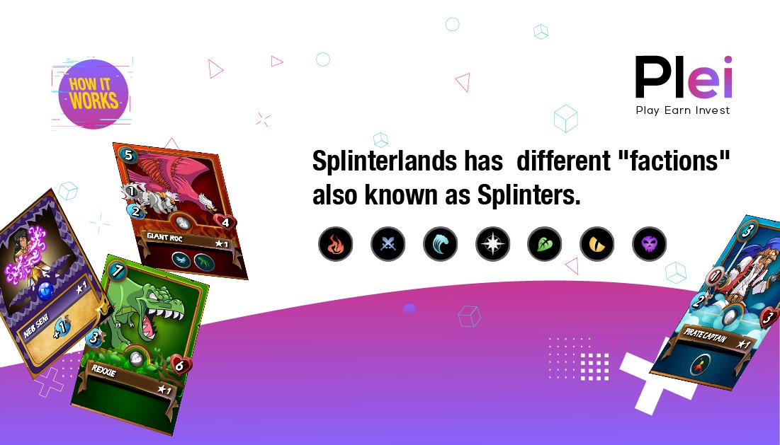 plei_games's tweet photo. 𝗦𝗽𝗹𝗶𝗻𝘁𝗲𝗿𝗹𝗮𝗻𝗱𝘀 has different factions also known as Splinters. Every card belongs to a certain Splinter: Summoners use Monsters aligned with its Splinter such as Fire, Earth, Dragon, Death, Life, Water and Neutral
#Plei #DidYouKnow #blockchain #crypto #Pleiers #nft https://t.co/ldxC548iYB