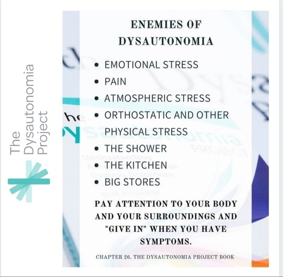 dys_project's tweet photo. Read more about the enemies of dysautonomia in The Dysautonomia Project book. #TheDysautonomiaProject #Dysautonomia #Education #ChronicPain #Turn6Into15 #MCAS #ChronicIllness #Emotional #POTS  #UnderTheUmbrella 
#DysautonomiaAwareness
 #InvisibleIllness #WeAreDysautonomiaStrong https://t.co/nA5w107tUB