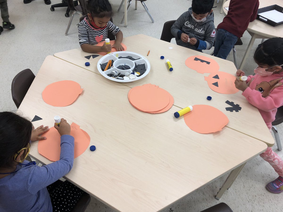 We are using shapes to create our Jack-o-lanterns!