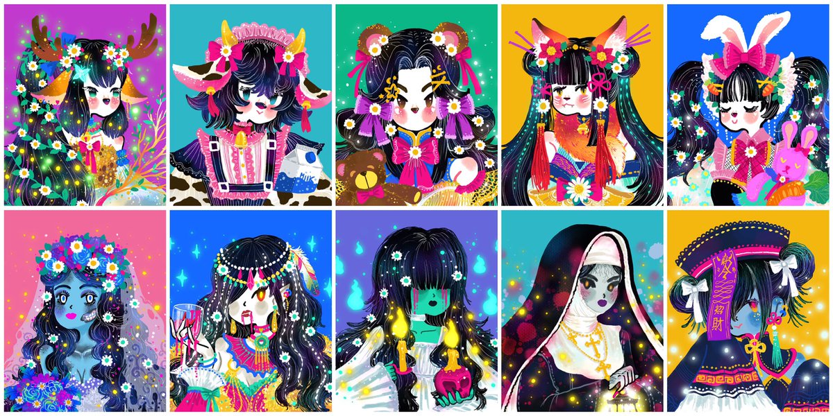 💫Available Now✨

💘"A black hair girl" Collection—
Lovely Animals &amp; Halloween Festival 👻🎃🌼✨

💖 0.04 ETH
💙 opensea.io/collection/a-b…

#NFTs #NFTArtist #NFTArt #NFTCommunity #NFTThailand #NFTThaiArtist #NFTCollection #NFTCollector #OpenSeaNFT