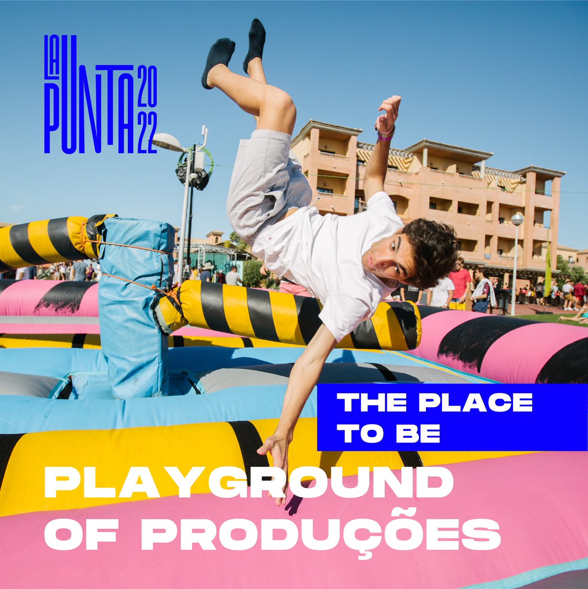 lapuntafun's tweet photo. Brincar é no parque! E por isso mesmo, vamos ter um Playground especialmente desenhado para tu e os teus amigos se divertirem ao máximo 😜 #playground #lapunta2022 #puntaumbria https://t.co/oltABRGMl2