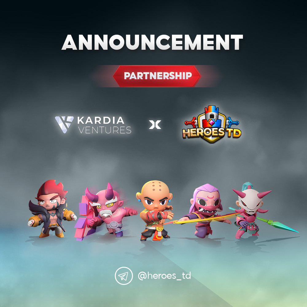 heroes_td's tweet photo. With the cooperation of Kardia Ventures - the leading blockchain technology company, Heroes TD team will achieve their goals in developing NFT games in Vietnam.
👋Be the earliest player of #Heroes TD:
🌐Website: https://t.co/r6O7yFHU9n https://t.co/qzLZPpHnMw