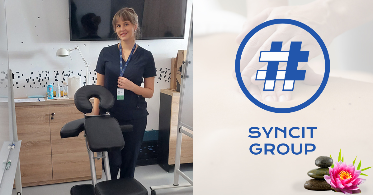 SyncitG's tweet photo. As of today, the eagerly awaited #RelaxCorner is finally here and rolling in our development center in Niš. Our team members will enjoy corporate massages every day of the working week thanks to our lovely masseuse Milica Živković.🤗
#SyncitGroup #workingbenefits #massage https://t.co/yM3Lw3zKxB