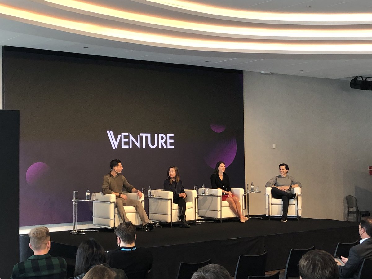 mcadonofrio's tweet photo. The very first panel at @WebSummit this year: 

The VC Landscape in 2021 🦄💰🚀

Great conversation on things from deal dynamics to the metaverse to open source with
@gilbert @psl @AcquiredFM
@edithyeung @RaceCapital  
@GeoffLewisOrg @bedrock 

cc: @BessemerVP https://t.co/qcAbjSTmfy