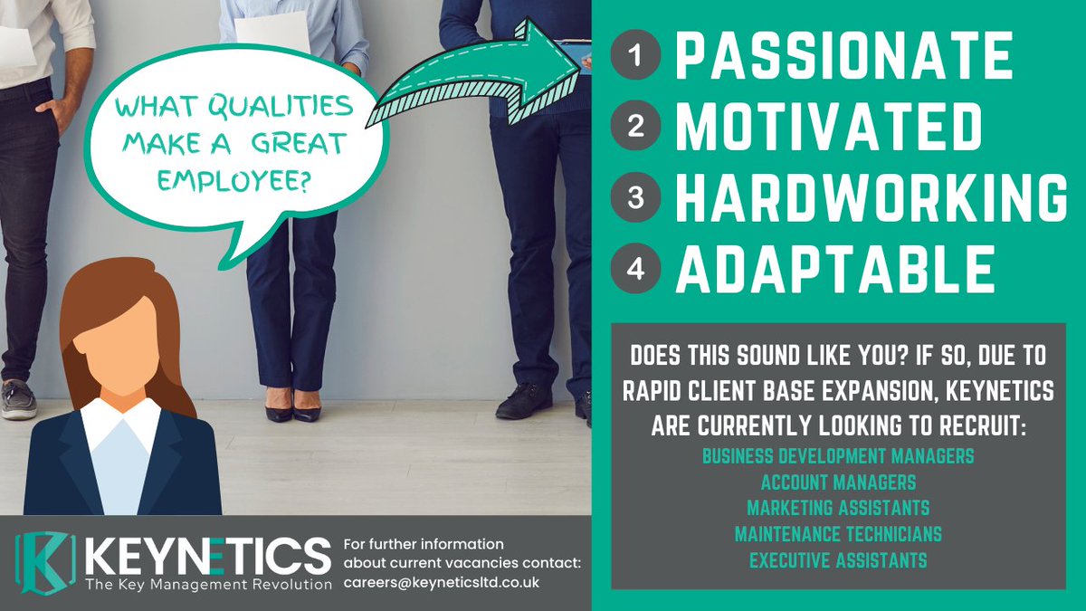KeyneticsLtd's tweet photo. Our client base has rapidly been expanding and Keynetics are looking for passionate and hardworking employees to #JoinOurTeam. 

Interested? If so, enquire about our current vacancies now at careers@keyneticsltd.co.uk

#Hiring #Job #Careers #werehiring https://t.co/CdIDAOwCxL