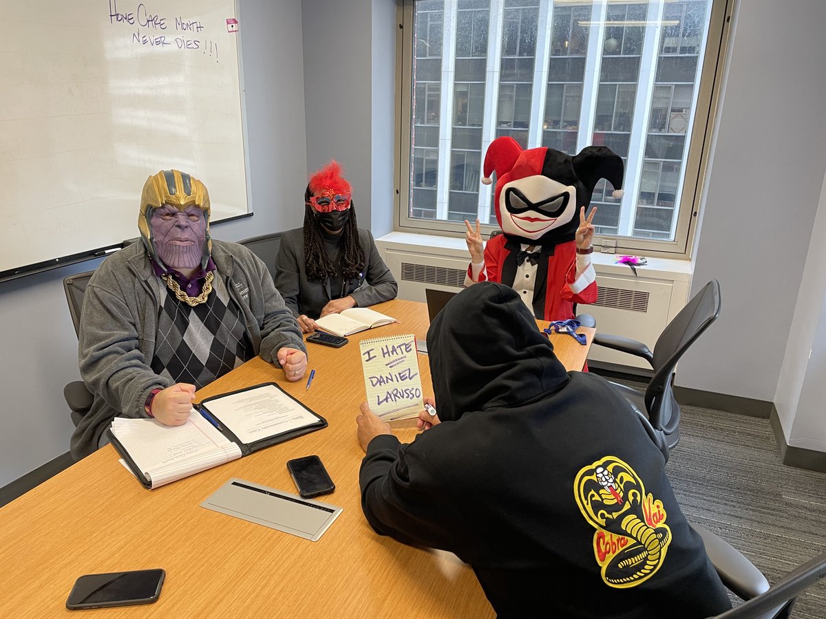 CommunityCareNY's tweet photo. ICYMI: We’re shifting gears from Halloween to National #HomeCareMonth. Chief Nursing Officer @YGSmith4 and our planning committee prepare for a month of home health education and celebration of our Community Nurses, Rehab Therapists, Social Workers and those who support them. https://t.co/3goccRQnVt