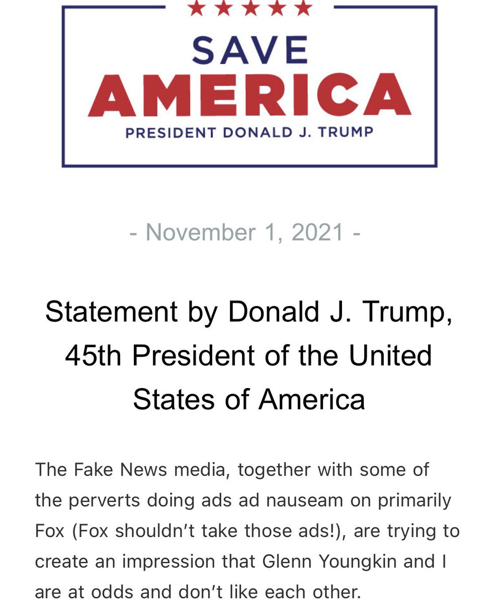 RSBNetwork's tweet image. Statement by Donald J. Trump, 45th President of the United States of America