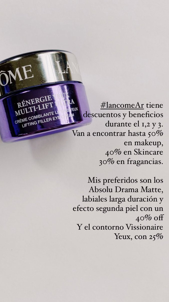 Fruticienta's tweet photo. Les dejo algunos descuentos por el #cybermonday. Acá tienen #LancomeAr https://t.co/uV5yTC5Hia https://t.co/fEO4AHlQUZ