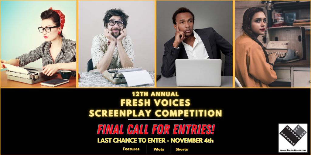 FreshVoices_SR's tweet photo. Just 4 Days Left To Enter! - https://t.co/jZgVrrQZ8k https://t.co/t1aPow2dZu