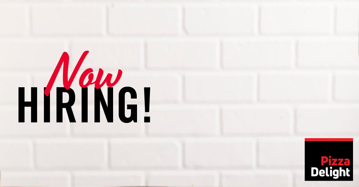 Join our team at Pizza Delight and experience a truly delightful work environment, awesome training, employee perks, and flexible schedules! Check out our Careers section on our website to see if there's an opening at a Pizza Delight near you. pizzadelight.com/careers