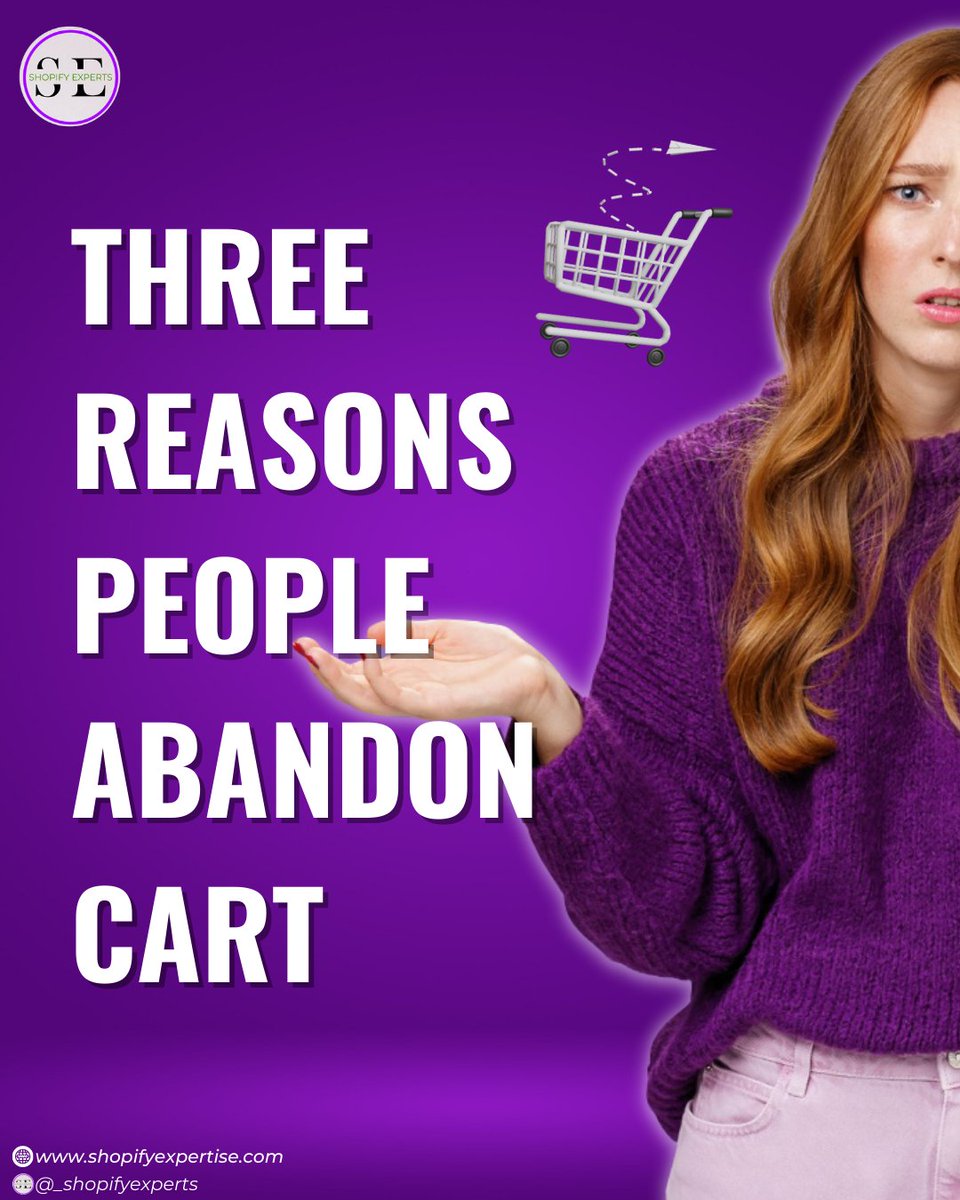 _shopifyexperts's tweet image. 3 Reason&apos;s Why People Abandon Carts

#ecommerce 
#ecommercewebsite