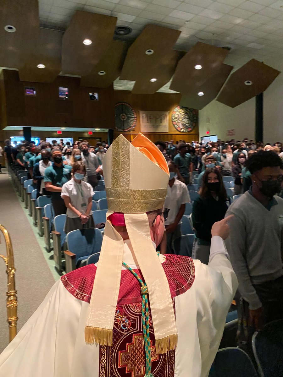 RVCDiocese's tweet photo. Bishop Barres visits @HolyTrinityDHS in Hicksville. https://t.co/ScSDNO52zK