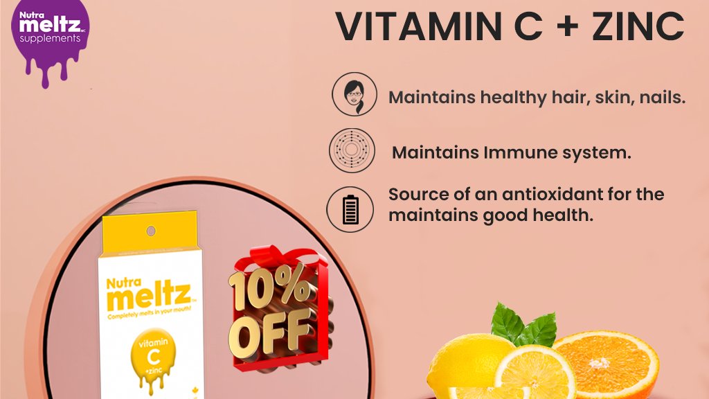 nutrameltz's tweet photo. Perfect Supplement to boost Immunity
Nutrameltz Vitamin C+Zinc Combines the most important nutrients in 1 supplement.
Get 10% off + Free shipping across Canada on Order $30
Try Promocode "NUTRAMELTZ"
Shop now : https://t.co/BAMFXRAEXK https://t.co/10Tzn2OA6F