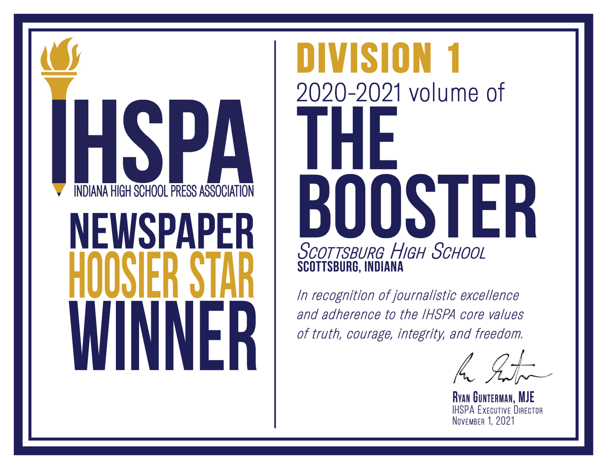 IHSPAnews's tweet photo. The last winner of the division 1 Hoosier Star is: 

The Booster newspaper (@sburgbooster) from Scottsburg HS (@scottcounty2)

CONGRATULATIONS! https://t.co/W9iGzUDsjD