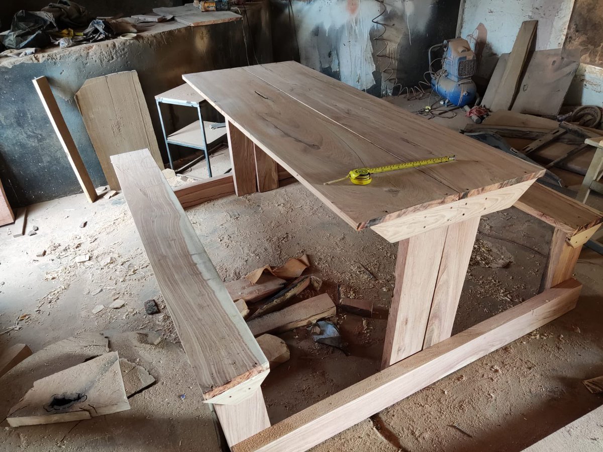 LikotaZM's tweet photo. A beautiful mess, making more picnic tables 😅😅 #WorkshopMonday https://t.co/8RePUeetnT