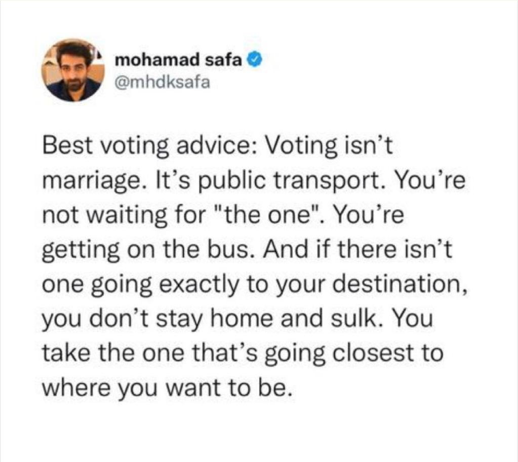 Tessa_Dooms's tweet photo. Voting advice passed on as seen. https://t.co/izV69wAzIY