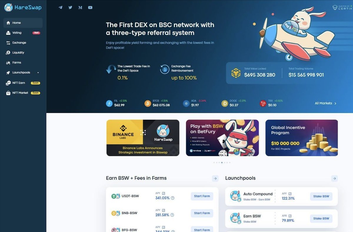 Take a look at #hareswap User Interface.

There are so much more to offer on this application!

Don't miss out &amp; hop back in with Hare NOW!

#swap #crypto #bsc #cryptocurrency