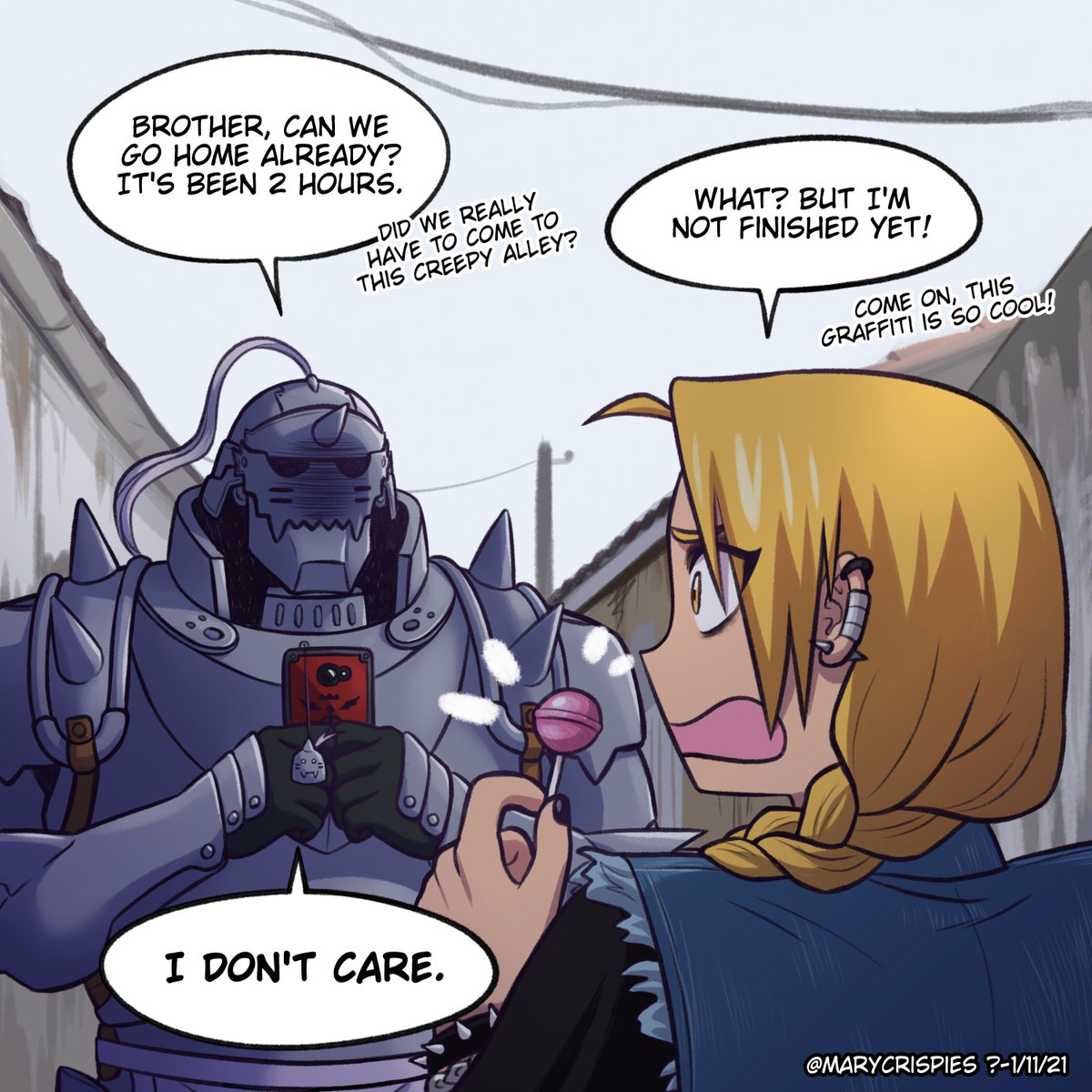 I just think he would care about his instagram feed xD

[fma, fullmetal alchemist] 