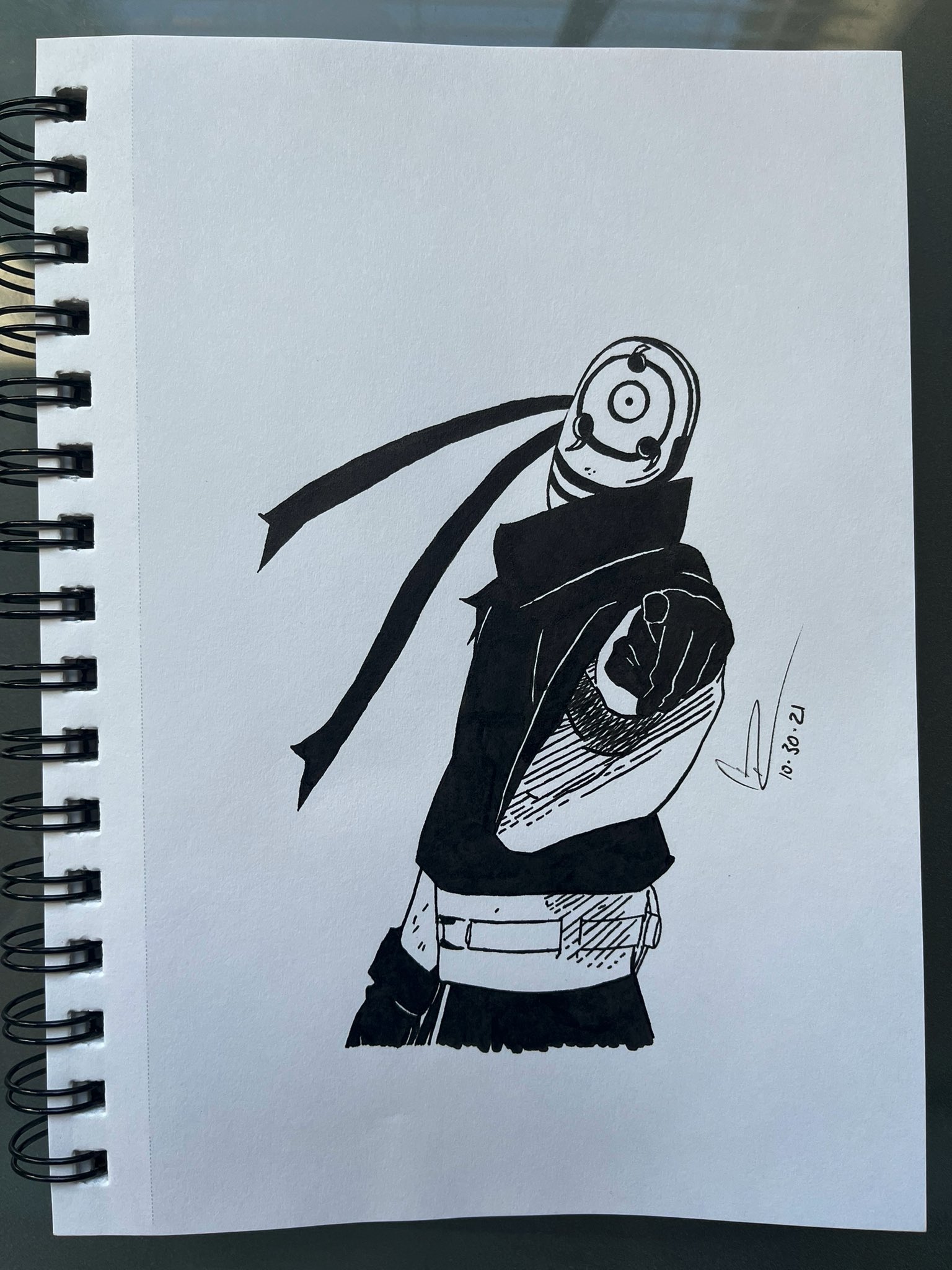 Obito Uchiha fan art I drew : r/Naruto