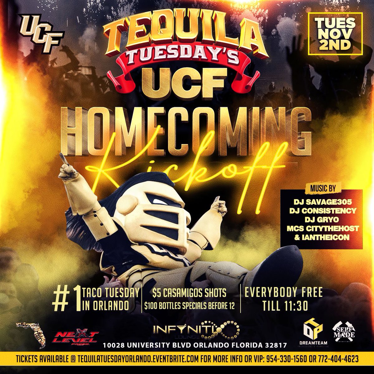 SelfMadePromo__'s tweet image. @SelfMadePromo__  presents 

“Tequila Tuesday” November 2nd‼️

$5 casamigo shots $100 tequila bottles 🍾🥃

Good food 🌮 Good vibes 🔥