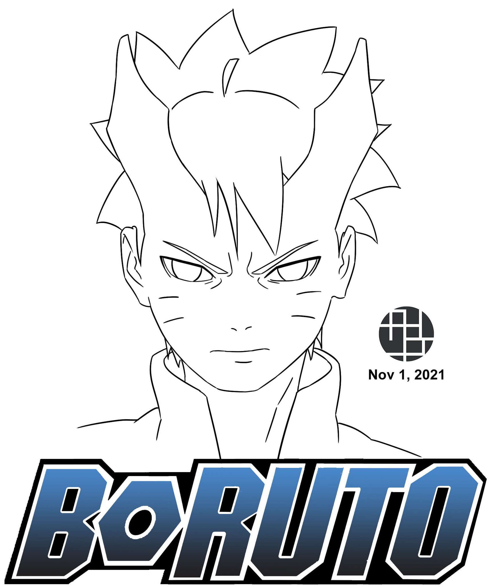 Boruto lineart colored by xelAcim