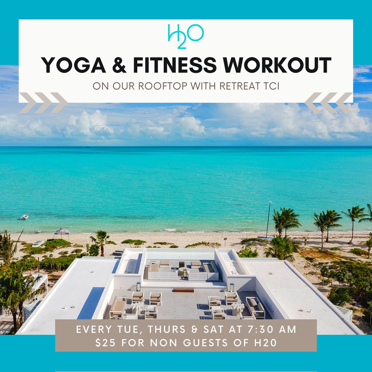 New yoga and fitness dates!

Join us Tuesdays, Thursdays and Saturdays at 7:30 am for the best view offered on-island for our yoga and fitness session! Send a DM for confirmation. 

H2O is truly a Life. Style. Resort