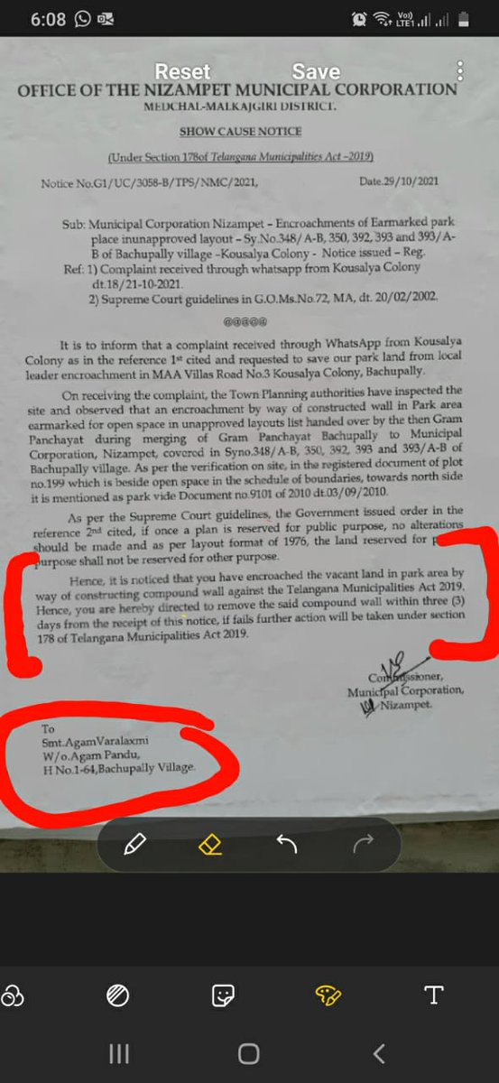 jeeth1981's tweet photo. @KTRTRS sir 3days back NMC served notices to BanyanTreePark encroachers Corporator brothers, and sticked notice on the illegally constructed walls. But they teared that also. Please find the below attached pics and #SaveBanyanTreePark @KTRoffice @TelanganaCMO @TOIIndiaNews https://t.co/bE3uWWGZd6