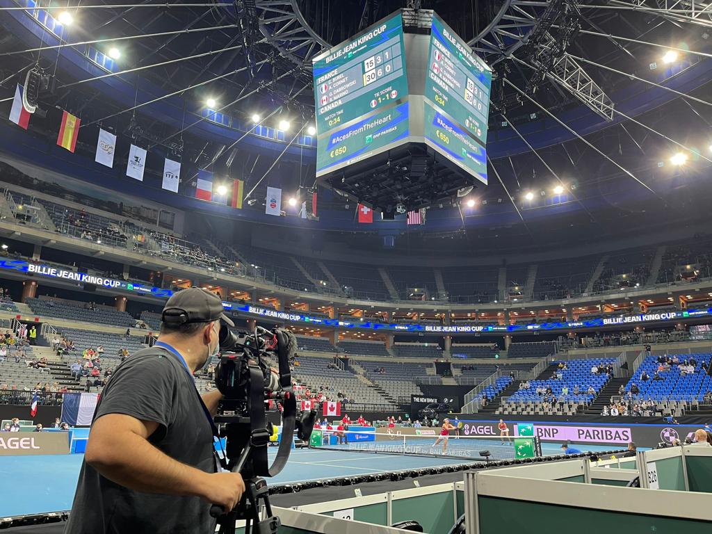 _gravitymedia's tweet photo. 🎾🎥We are excited to be out in #Prague as #HostBroadcaster of the @BJKCup Finals aka the World Cup of Women’s Tennis for @worldtennis! Showcasing our innovative netcams among 21 cameras across two courts.
#CaptureCraftCreate #BJKCupFinals #Tennis https://t.co/wd7rYKhDpO