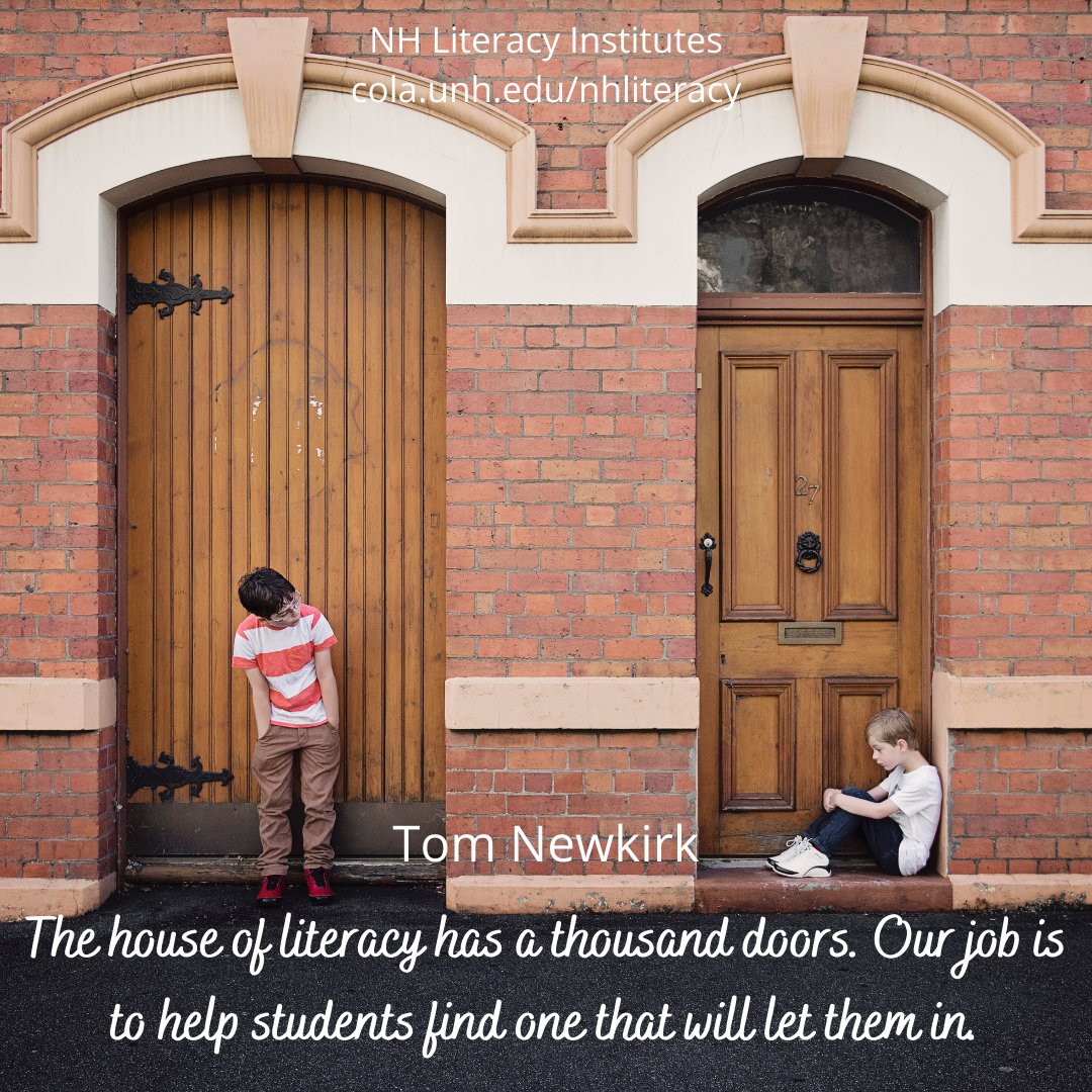 Who better to offer up a quote for #MotivationMonday than Tom Newkirk? 

 #NHLit #UNHLit #NHLI #SLI #LTT #COLAstrong #UNHGradSchool