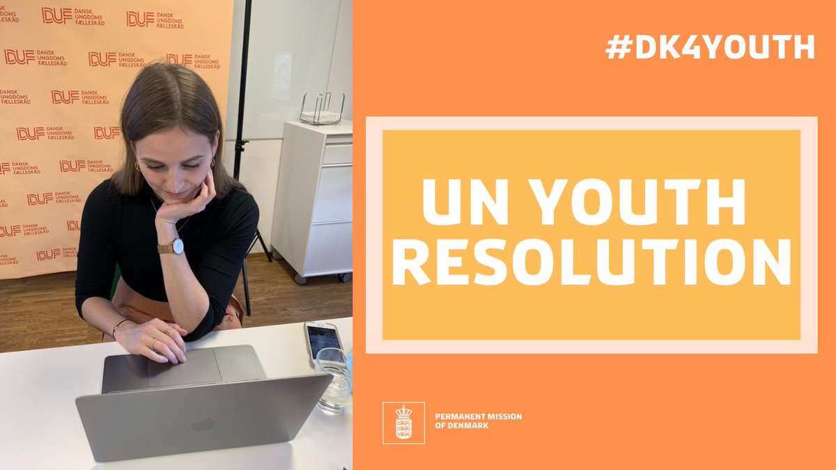 Denmark_UN's tweet photo. 📍 #DK4Youth at @UN #YouthResolution

Today and throughout the week, the 🇩🇰 @DKyouthdelegate @MaleneBentsen and @RavnRosling will continue participating in the 3C negotiations, stressing the importance of meaningful inclusion and participation of young persons 💪 https://t.co/zucBHFs7rK