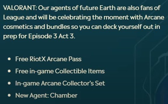 ValorLeaks's tweet photo. VALORANT x Arcane | #VALORANT

> Free Arcane Event Pass (In-Game)
> New Arcane Bundle 
> Free Twitch Drop https://t.co/oqzBGrnKDk