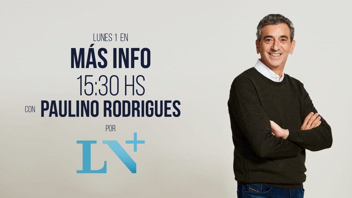 A las 15.30hs voy a charlar con <a href="/paulinor76/">Paulino Rodrigues</a> en <a href="/lanacionmas/">La Nación Más</a>📺 Lo pueden ver por: lanacion.com.ar/lnmas/