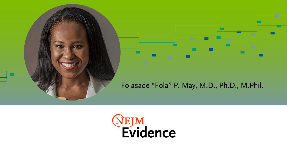 Get to know the NEJM Evidence editorial board! @DrFolaMay is an assistant professor and quality director with the Division of Digestive Diseases @UCLAHealth, staff physician @LosAngelesVA, and advisor @Seed_Global. #MayLabUCLA #GITwitter #MedTwitter eviden.cc/3lNZPaY